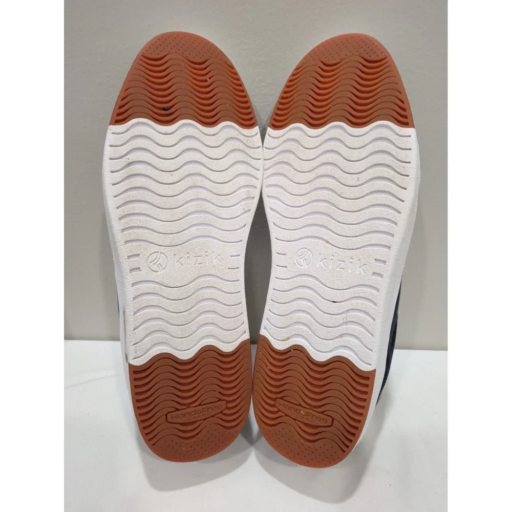 Kizik Prague Men Sz  11 W  Canvas Suede Sneakers Hands Free Comfort